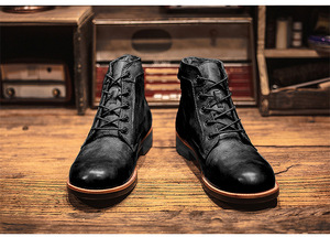 Botas <span class=keywords><strong>de</strong></span> Vestir para <span class=keywords><strong>Hombre</strong></span> Estilo Británico <span class=keywords><strong>de</strong></span> Última Moda 2024 Calzado Urbano en Piel Sintética PU - Product Image 3