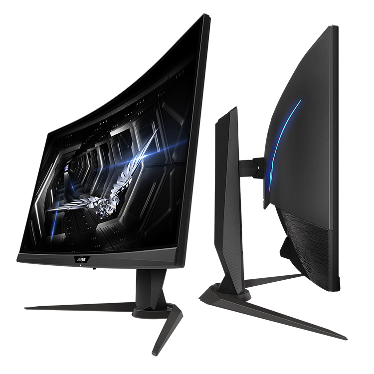 GIGABYTE AORUS CV27Q27インチ2K165Hz 1Ms1440P 1500RFreeSync