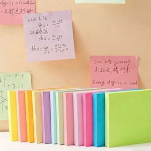4-Piece Set Self-Adhesive Sticky Notes Various Soft Macaron Colors 50 Sheets/Color Multi-Color <b>Memo</b> <b>Pads</b> Customizable - Product Image 3