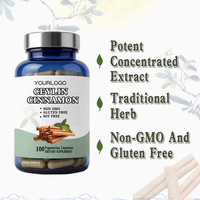 Complément alimentaire pour adultes : Capsules de cannelle de Ceylan pour soutenir le système immunitaire et favoriser les extraits de plantes – Capsule OEM