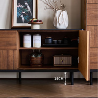 Mueble de TV Moderno de Lujo, Diseño de Última Generación, Hecho a Medida, de Madera, para Sala de Estar, Estilo Mid-Century