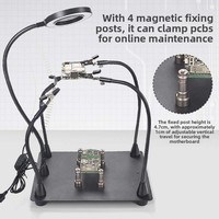 Jewelry Welding Loupes Magnifier with Fixing Clamp and Lamp 3x Magnification Metal Universal Bracket Workbench Tool Equipment