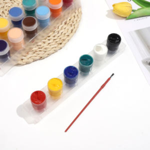<span class=keywords><strong>Pintura</strong></span> lavable de 6/12 colores 25ML con 1 Juego de <span class=keywords><strong>pintura</strong></span> de pincel para <span class=keywords><strong>pintura</strong></span> artística escolar pigmento Acrílico - Product Image 5