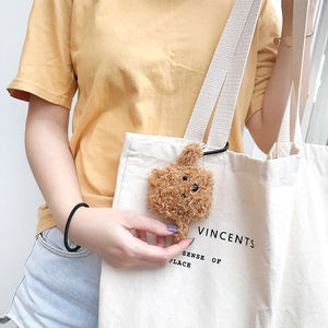 Étui pour <span class=keywords><strong>AirPods</strong></span> Pro en peluche mignonne en forme d'ours et de chien, accessoire de protection tendance et duveteux, vente en gros - Product Image 6