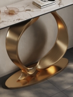 Meubles de salon, table d'entrée d'hôtel de luxe avec miroir, table d'entrée dorée, table console