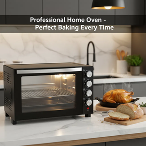 Nuevo <span class=keywords><strong>Horno</strong></span> Eléctrico Multifuncional de 45L y 2000W, Temperatura Ajustable de 70-250°C, Temporizador de 60 Minutos, Cuerpo de Acero Inoxidable, <span class=keywords><strong>Puerta</strong></span> de Vidrio, Perilla Francesa - Product Image 2