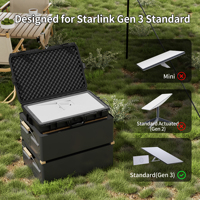 Étui de protection rigide Starlink Gen 3 avec kit de câbles, noir discret, étanche IP67, coque de voyage avec organisateur de rangement en mousse EVA personnalisée