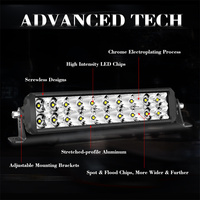 Barra de Luz LED Impermeable de 12 Pulgadas, 100W, Doble Fila, para Camionetas Todoterreno, con Patrón de Haz de Luz Combinado, 12V