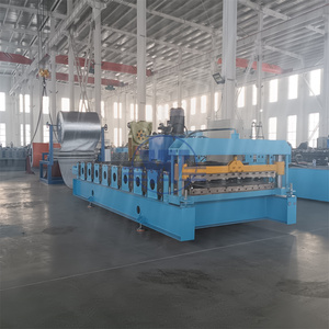 Tecnología exquisita Compre una sola capa Trapezoidal Roll Forming Fácil de operar Panel de techo Máquina de fabricación de azulejos - Product Image 1