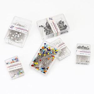 หมุดปักติดเสื้อผ้าพลาสติกแบบเรียบง่ายพร้อมกล่องใส่100ชิ้นเข็มสำหรับแก้ไขช่อดอกไม้งานทำมือแบบ DIY เป็นมิตรกับสิ่งแวดล้อมทนทาน - Product Image 1