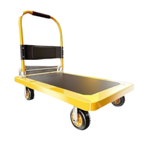 Carretilla de Mano Plegable de Plástico, Plataforma Resistente para Transporte en Almacenes