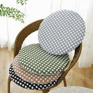 Cotton Linen Seat Cushion Thickened Removable Washable Sponge-filled <b>Chairs</b> Stool <b>Chair</b> <b>Pad</b> Solid Color Home Decor - Product Image 2