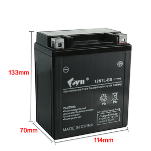 <span class=keywords><strong>Batterie</strong></span> de moto AGM Gel de sport au plomb acide 12V7AH <span class=keywords><strong>prix</strong></span> usine 12N7L-BS 12N7-4B - Product Image 1