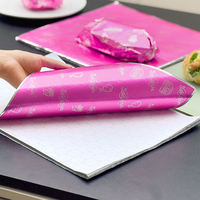 Emballage de hamburger imprimé personnalisé en papier d'aluminium pour aliments, film isolant en aluminium, film isolant en nid d'abeille
