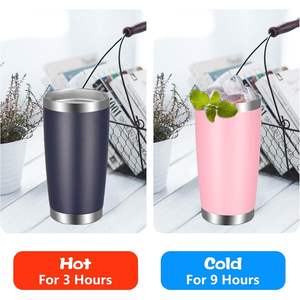 Pink Stainless Steel Tumbler 20oz Double Wall Vacuum Insulated <b>With</b> <b>Lid</b> And Straw Reusable BPA Free For Office Car Travel - Product Image 3