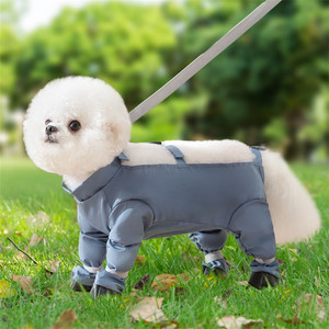 汚れ防止犬用スノーパンツ子犬用サスペンダーブーツ防水犬用レインブーツ - Product Image 2