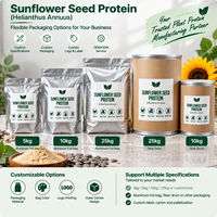 Poudre de protéines de graines de tournesol sans soja, sans produits laitiers, sans gluten, végétalienne, protéines végétales pour compléments alimentaires, distributeur de marque, non-OGM