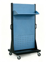 Chariot de rangement mobile AHM pour atelier, en métal, réglable, durable, avec panneaux suspendus pour l'organisation des outils