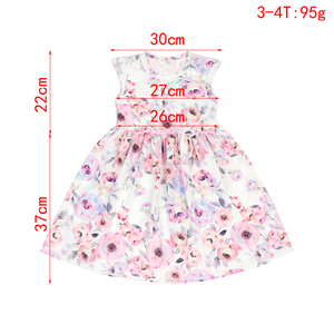 Vestido de Niña con Estampado de Rosas, Ropa Infantil 2022, Vestidos para Bebés, Hermosos Vestidos de Verano para Niñas sin Mangas, Gran Venta - Product Image 5