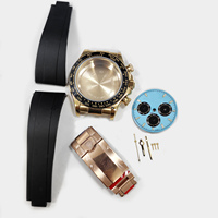 Kit d'accessoires pour montre avec boîtier de 40 mm, nouveau style pour montres automatiques pour hommes 7750, ensemble de montres-bracelets en acier massif avec verre saphir, à assembler