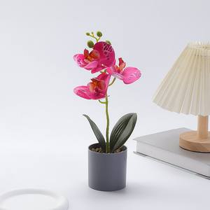Plante en pot d'orchidée papillon artificielle en PU, décoration photo pour mariage et remise de diplôme, cadeau, vente chaude transfrontalière - Product Image 5