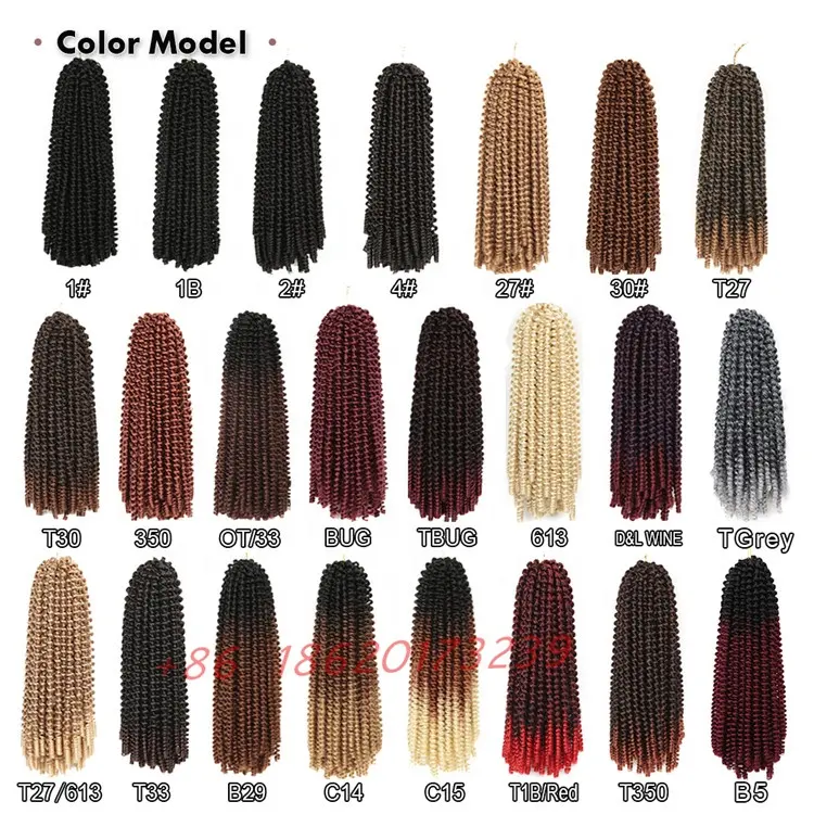 8-12 Zoll Ombre Spring Twist Haar Jamaica Bounce Fluffy Twist Crochet Braids Synthetische Haar verlängerungen Spring Twist Crochet Hair