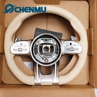 Volant sport pour Mercedes-Benz W213 W222 W166 Classe C Classe E Classe S GLE CLA GLS W211 W212 Cuir perforé blanc