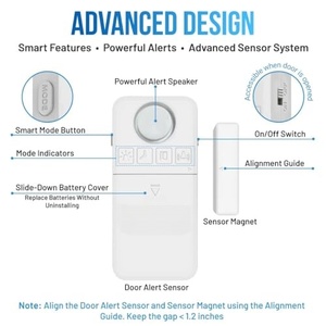 Alarma de Puerta de Material ABS, Sensor Magnético Inalámbrico, Dispositivo de Seguridad para Ventanas del Hogar, Alarma Antirrobo para Puertas, Alarma Antirrobo para Ventanas - Product Image 2