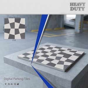 Heavy Duty 400x400mm Digital Glazed Porcelain Parking Tiles Non Slip Outdoor Ceramic Floor Flooring - Product Image 5