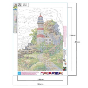 Nuovo Design personalizzato Scenic landscape <span class=keywords><strong>Castle</strong></span> style Wall <span class=keywords><strong>Art</strong></span> decorazioni appese pittura diamante fai da te per soggiorno camera da letto - Product Image 5