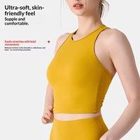 Soutien-gorge de yoga et de course 2026 une pièce rembourré respirant à maintien élevé avec bretelles croisées pour Pilates et amincissement du dos, style débardeur