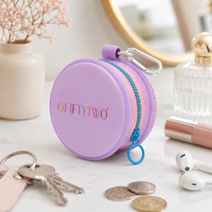Monedero Redondo de PVC con Logotipo Personalizado, Mini Bolsa con Cierre para Auriculares, Llaves, Dinero en Efectivo y Accesorios Pequeños, Venta al Por Mayor - Product Image 1