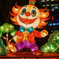 Lanterne de clown colorée personnalisée pour les fêtes, Thanksgiving, le Poisson d'avril, les blagues au bureau et la décoration amusante pour les soirées à la maison