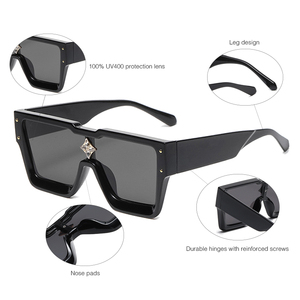 Lunettes de soleil carrées surdimensionnées tendance et luxueuses pour homme 2022 - Product Image 3