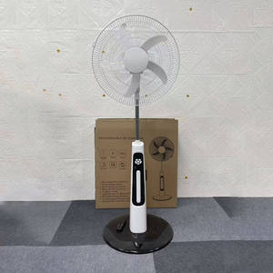 16/18 Inches 5 Blade Rechargeable Solar <b>Stand</b> <b>Fan</b> AC DC 12V Charging Panel & Battery with High Wind Speed 25W - Product Image 1