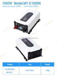<span class=keywords><strong>Precio</strong></span> de Fábrica, Inversor de Corriente de Onda Sinusoidal Pura de 3000W de Potencia Máxima, 12V 24V 48V 60V 72V DC a 110V 220V AC, con Pantalla LCD, para Hogar y Automóvil - Product Image 5