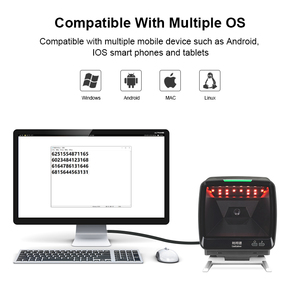 Escáner de lector de código de barras <span class=keywords><strong>QR</strong></span> 2D de escritorio de alto rendimiento Lector de pasaporte y escáner de tarjeta de identificación Escáner de código de barras - Product Image 2