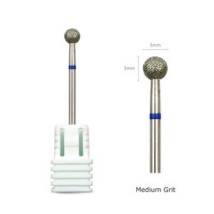 HYTOOS 5.0mm top tırnak matkap uçları ince elmas manikür çapak rus değirmenleri elektrikli manikür matkap çivi aksesuarları aracı - Product Image 6