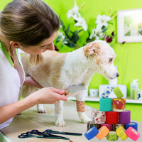 Bande de protection auto-adhésive élastique non tissée pour animaux de compagnie, accessoire de protection sportive pour pattes de chien, bandage extensible