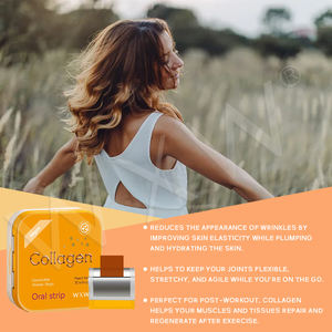 Approvisionnement d'usine blanchissant le collagène Oral Film Strip éclaircissement de la peau Vitamine-Enrichi éclaircissant soluble Oral Supplément Film - Product Image 3