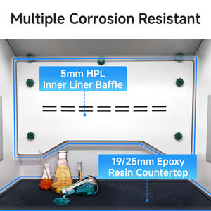 CARTMAY Armadi Aspiranti a Condotto con Flusso d'Aria Regolabile, Completamente in Acciaio, con Armadietti per Laboratorio - Product Image 4