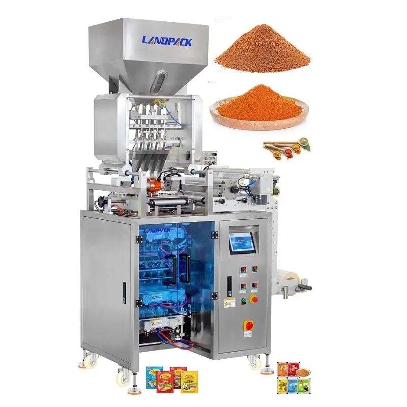 Macchina confezionatrice automatica Multilane per riempimento di zucchero al sale peperoncino in polvere