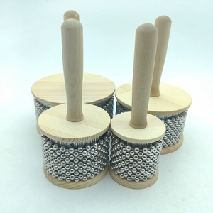 Cabasa de madera con cuentas metálicas de varios tamaños al por mayor para entrenamiento de fuerza de agarre para niños - Product Image 3