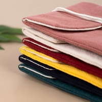 Pochette en coton et lin recyclable avec estampage à chaud pour sac cadeau de bijoux