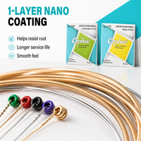 Senar Gitar Akustik Orphee Grosir Terlaris 6-Senar Nano Coated Metal Phosphor Bronze Matte Finish QA160 QA170
