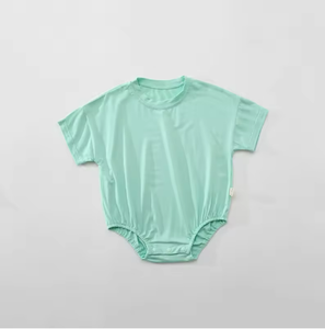 Mono de bebé unisex de verano de manga corta con monograma, tipo burbuja, talla grande, para gatear, fabricante mayorista - Product Image 5