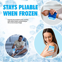 Compresses réutilisables en gel doux chaudes et froides pour soulager les blessures, apaisantes, pour les blessures légères, compresses de glace 27*13cm