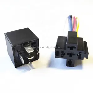 รีเลย์รถยนต์ Spdt 12V,สายไฟ5พิน Dc 5เส้นมีรูสาย40 30แอมป์