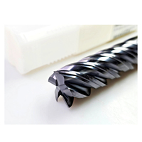 Fraise à queue en carbure monobloc Kennametal 1"x1x3x6 R0.015 à 5 cannelures, revêtement AlTiN KC643M