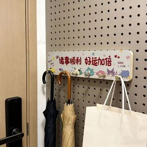 Cute cartoon acrylic strong adhesive no-drill <b>wall</b>-mounted clothes <b>hooks</b> for living room, entryway, and bedroom decorations. - Product Image 3